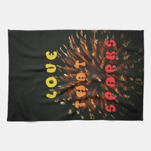 Love That Sparks Abstract Art Design Print Tea Towel