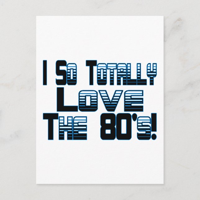 Love The 80's Postcard (Front)