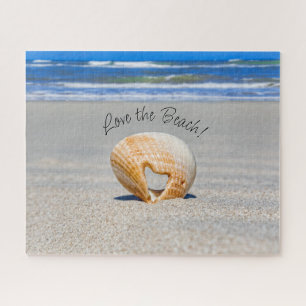 Love the Beach!  Love Shell on the Beach Jigsaw Puzzle