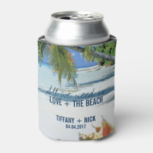 Love + The Beach Tropical Wedding Day Favours Can Cooler