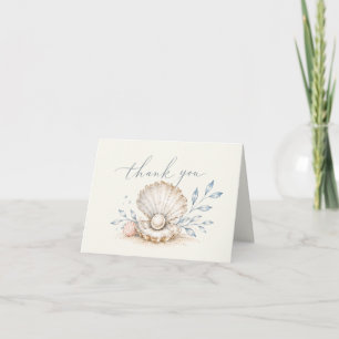Love & The Beach Wedding Save the Date Thank You Card
