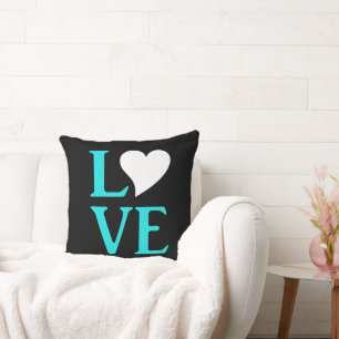 Love The Bride Teal Blue Wedding Suite Tiara Party Cushion