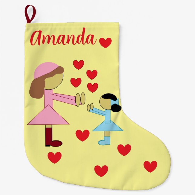 Love the Children:   Large Christmas Stocking (Front)