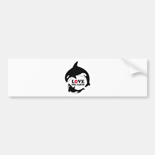 LOVE THE EARTH BUMPER STICKER (Front)
