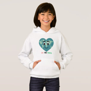 Love The Earth Cute Heart World Hoodie