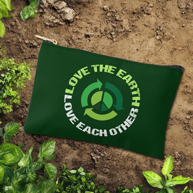 Love the Earth Environmental Awareness Green Accessory Pouch (Creator Uploaded)
