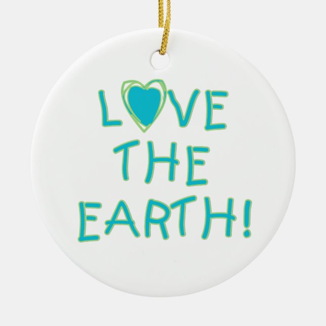 Love the Earth Environmental Ceramic Tree Decoration (Front)