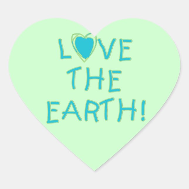 Love the Earth Environmental Heart Sticker (Front)