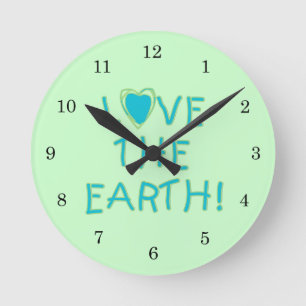 Love the Earth Environmental Round Clock