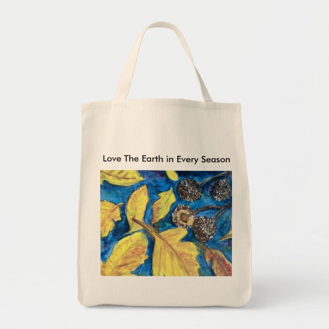 Love the Earth, fabric shopping bag (Front)