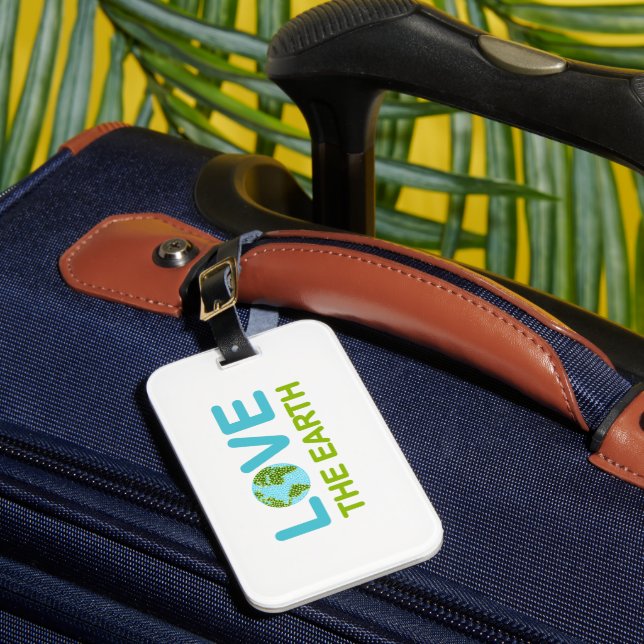 Love the Earth Luggage Tag (Front Insitu 1)