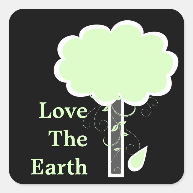 Love The Earth Square Sticker (Front)
