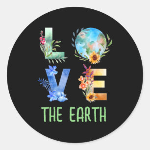 Love The Earth T Shirt Classic Round Sticker