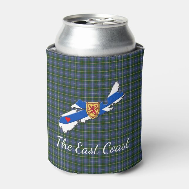 Love The East Coast Heart N.S.tartan can cooler (Can Front)