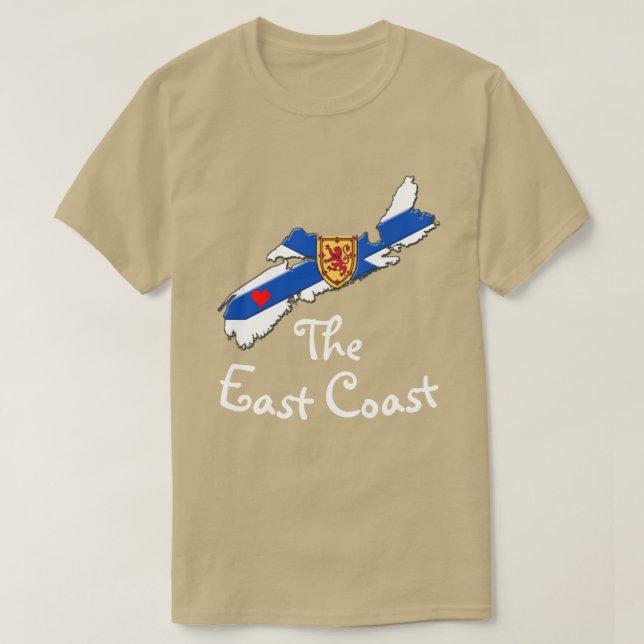 Love The East Coast  Heart Nova Scotia shirt (Design Front)