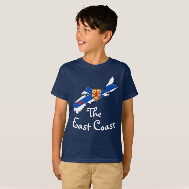 Love The East Coast  Heart Nova Scotia shirt (Front Full)