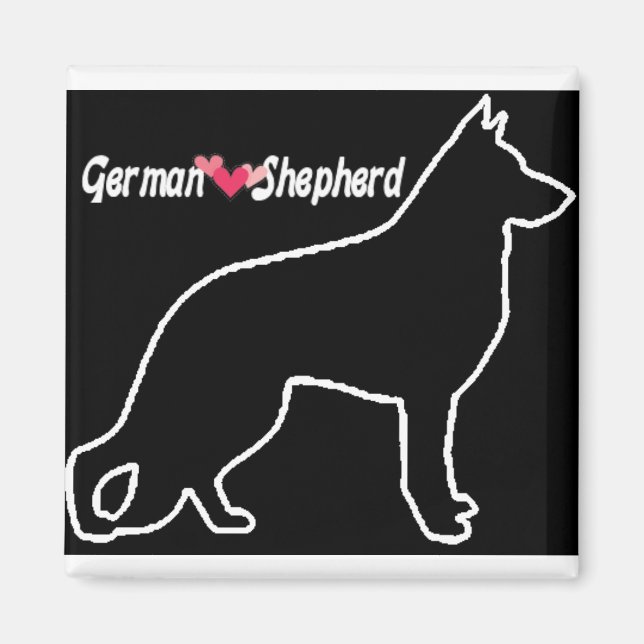 Love the German Shepherd Dog Magnet (Front)
