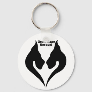 Love the Great Dane rescue! Key Ring