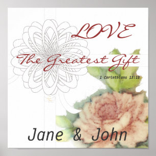 Love The Greatest Gift Poster-Customise Poster