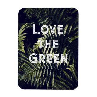 Love the Green: Dark Green Fern Leaves Botanic Magnet
