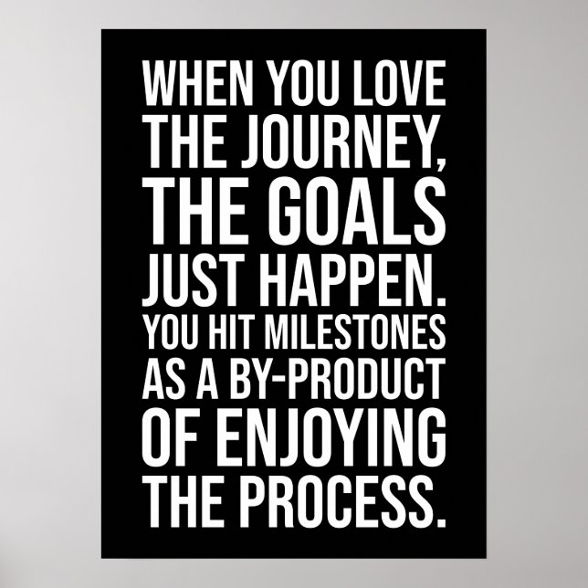 Love The Journey, Enjoy The Process - Motivational Poster (Front)