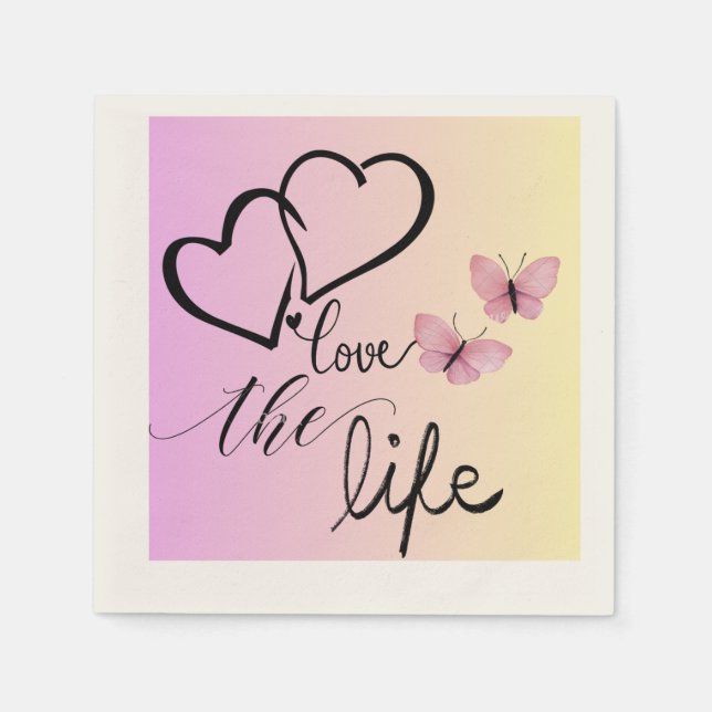 love the life  napkin (Front)