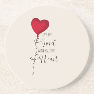 Love the Lord  & Heart Balloon Coaster