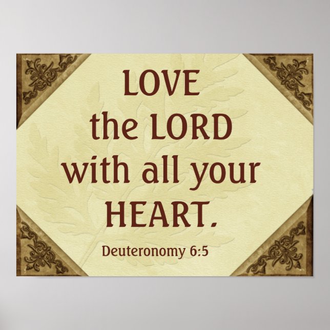Love the Lord - Scripture quote - art print (Front)