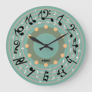 LOVE THE MUSIC IS YOU BY MASANSER LARGE CLOCK