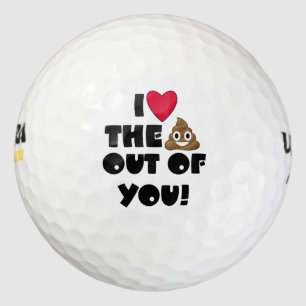 Love The Poop Emoji Golf Balls