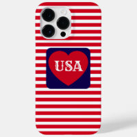 Love the USA Patriotic Red White Blue Fun Heart
