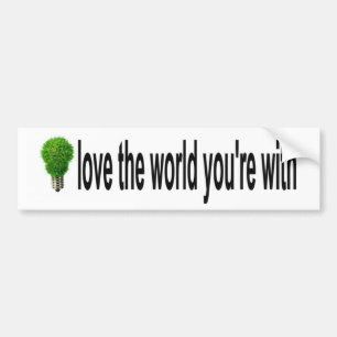 Love The World You're With Bumper Sticker