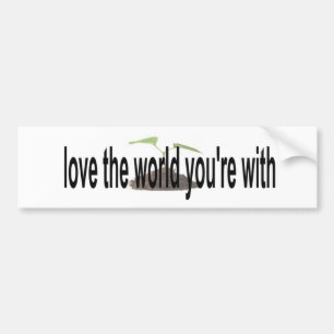 Love The World You're With Bumper Sticker