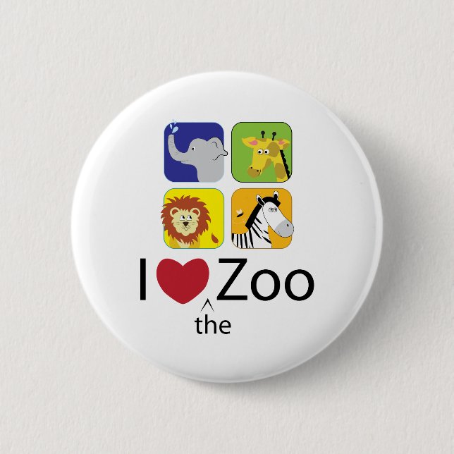 Love The Zoo 6 Cm Round Badge (Front)