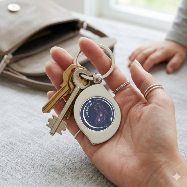 Love Them Both Pro-Life Mother and Baby Swirl  Key Ring (Creator Uploaded)