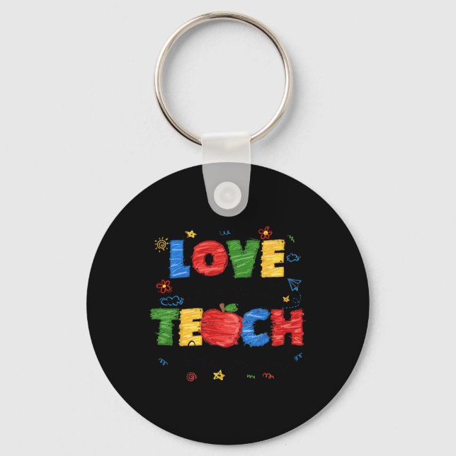Love Them First Teach Them Second Special Educatio Key Ring (Front)