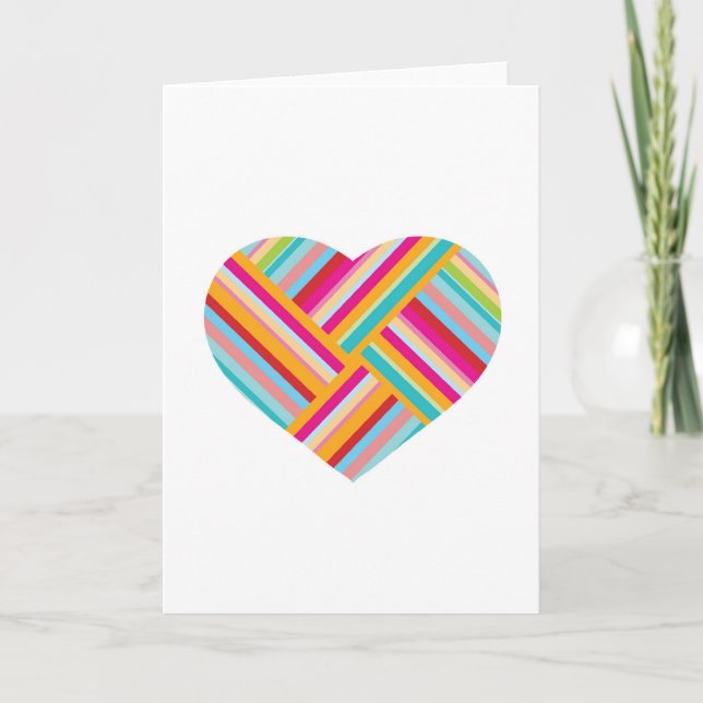 Love Themed, Heart Greetings Card (Front)
