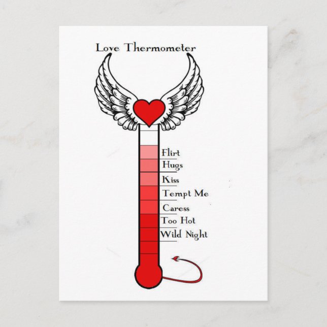Love Thermometer.jpg Postcard (Front)