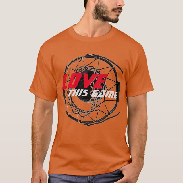 Love This Game Basketball Pop Art T-Shirt (Front)