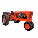 Love those old tractors standing photo sculpture<br><div class="desc">Restored vintage tractor isolated with a white background</div>