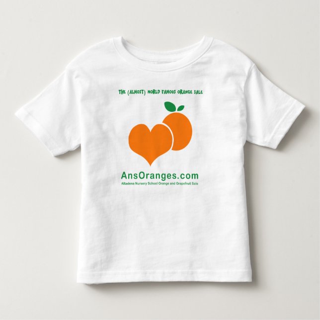 Love Those Oranges! Raglan Toddler T-Shirt (Front)