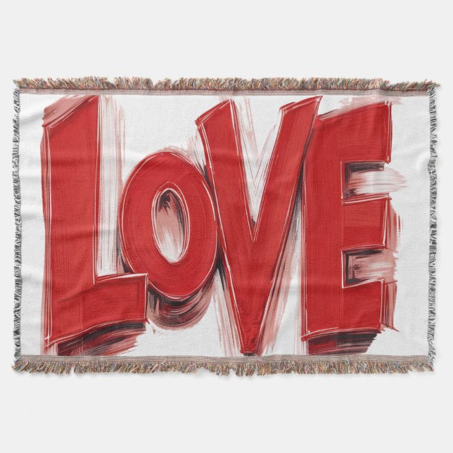 LOVE Throw Blanket , Home decor gift (Front)
