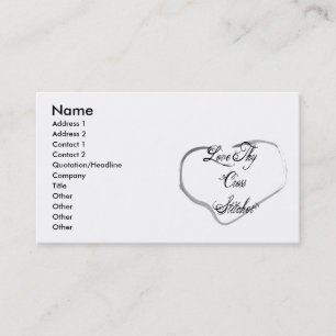 Love Thy Cross Stitcher Business Card