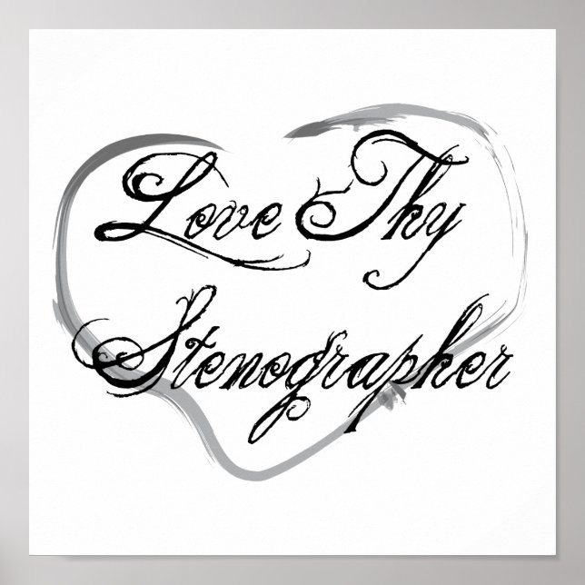 Love Thy Stenographer Poster (Front)