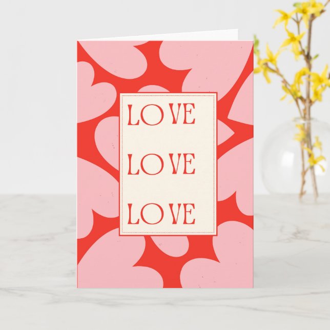 Love Timeless Romantic Typography Card (Yellow Flower)