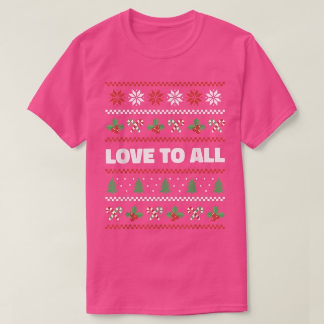 Love to All Ugly Christmas Sweater Candy Canes Xma (Design Front)
