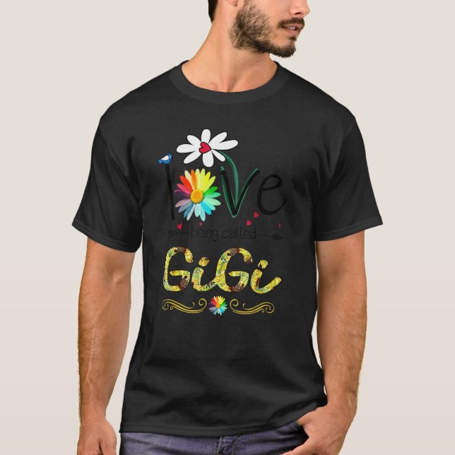 Love To Be Called Gigi Butterfly Flower  Mothers D T-Shirt (Front)