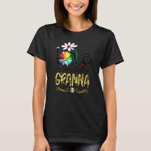 Love To Be Called Granna Butterfly Flower Mothers T-Shirt