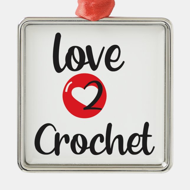 Love to Crochet Metal Tree Decoration (Front)