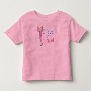 Love To Dance Ballerina Toddler T-Shirt